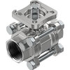 Ball valve Series: VZBE Stainless steel/PTFE Bare stem PN63 Internal thread (NPT) 1" (25)